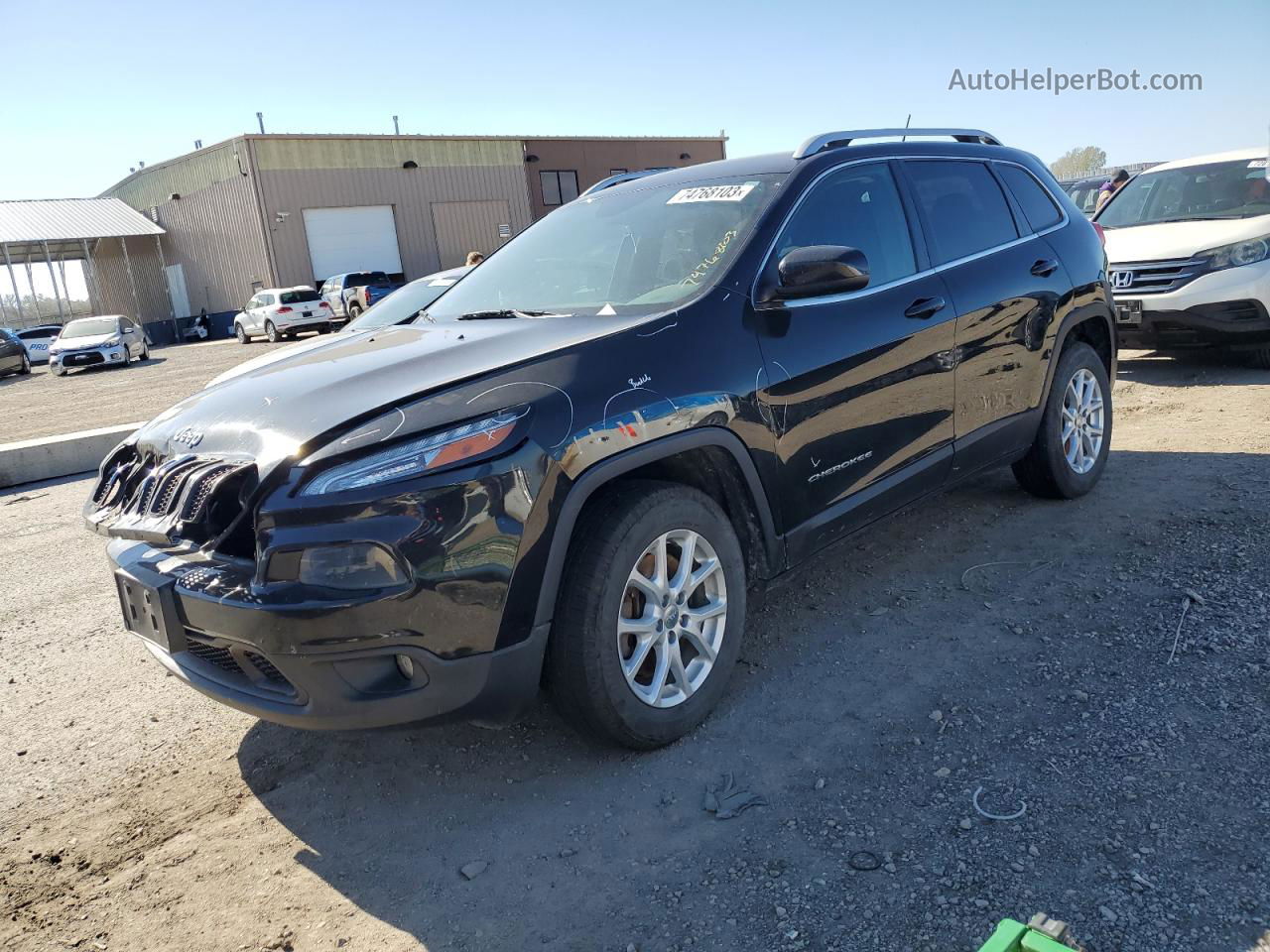 2014 Jeep Cherokee Latitude Черный vin: 1C4PJMCB0EW224535