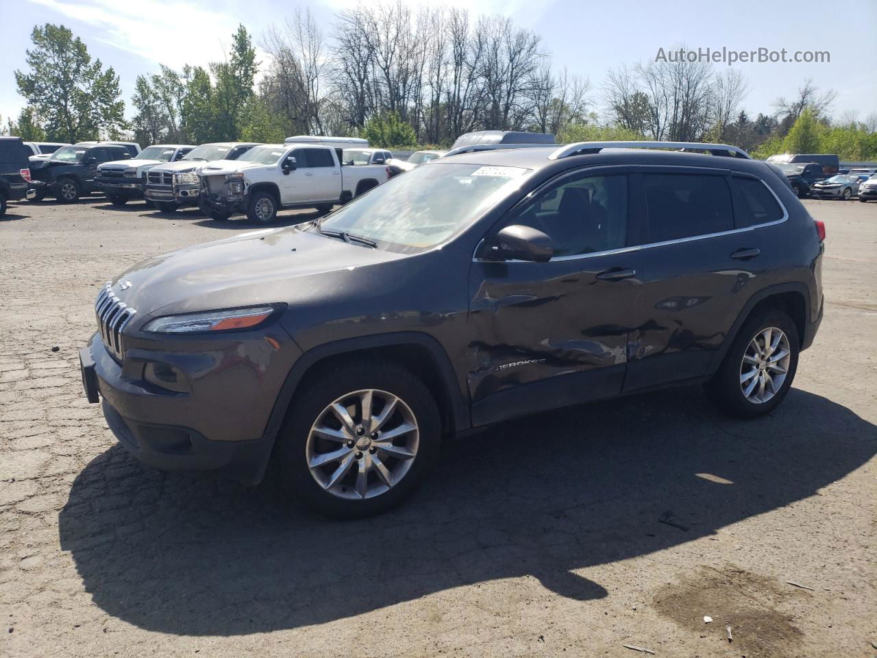 2015 Jeep Cherokee Latitude Угольный vin: 1C4PJMCB0FW508779