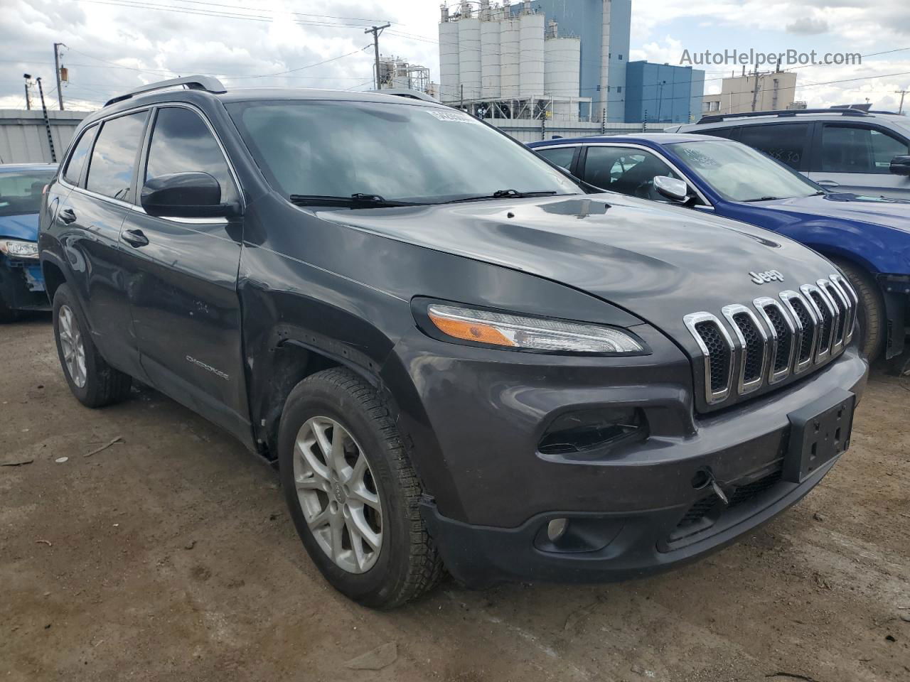 2015 Jeep Cherokee Latitude Charcoal vin: 1C4PJMCB0FW543788