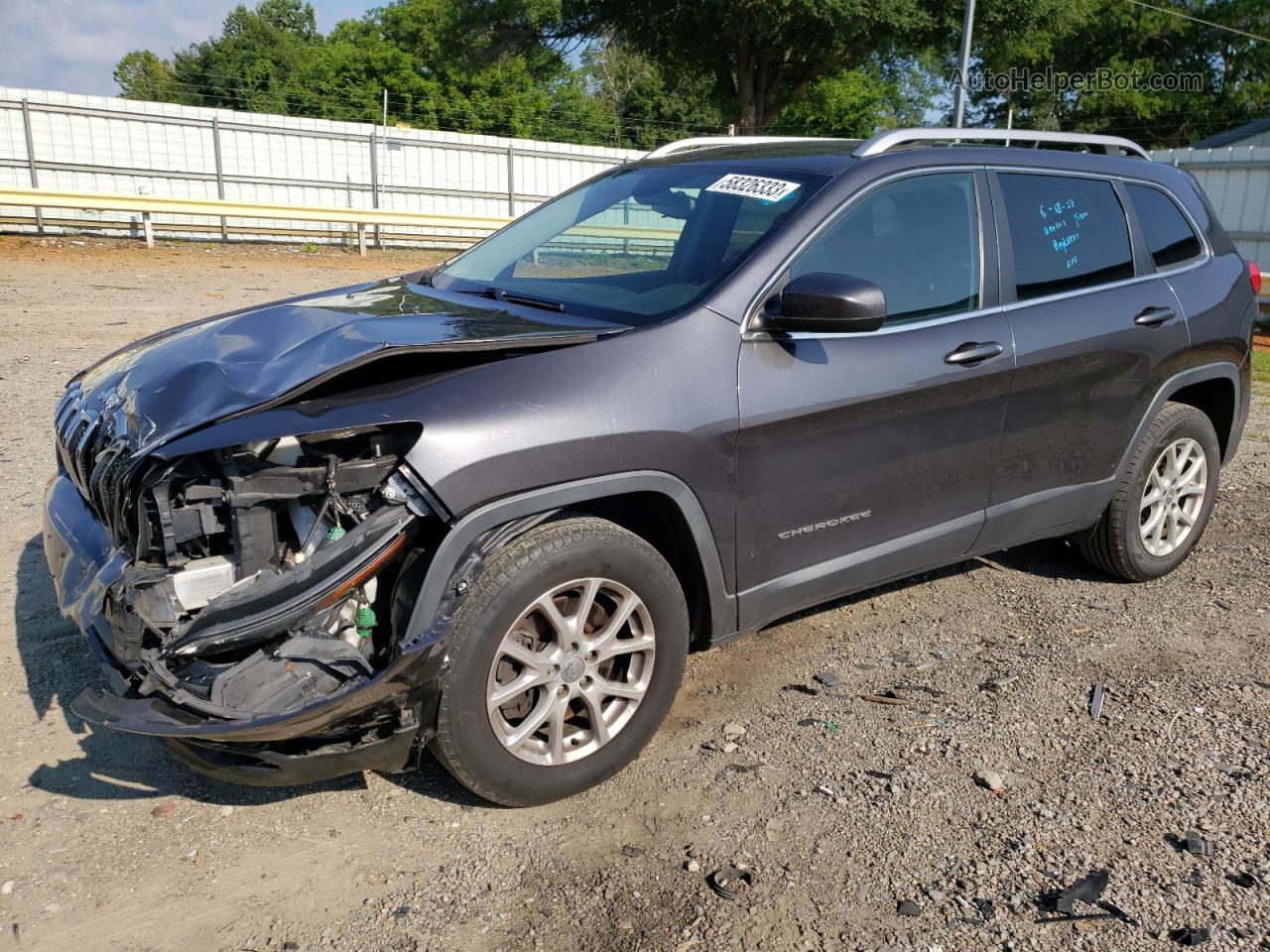 2015 Jeep Cherokee Latitude Серый vin: 1C4PJMCB0FW661601