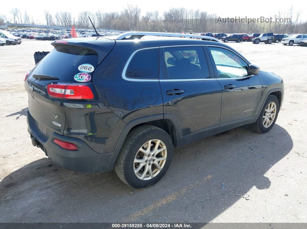 2015 Jeep Cherokee Latitude Black vin: 1C4PJMCB0FW715012