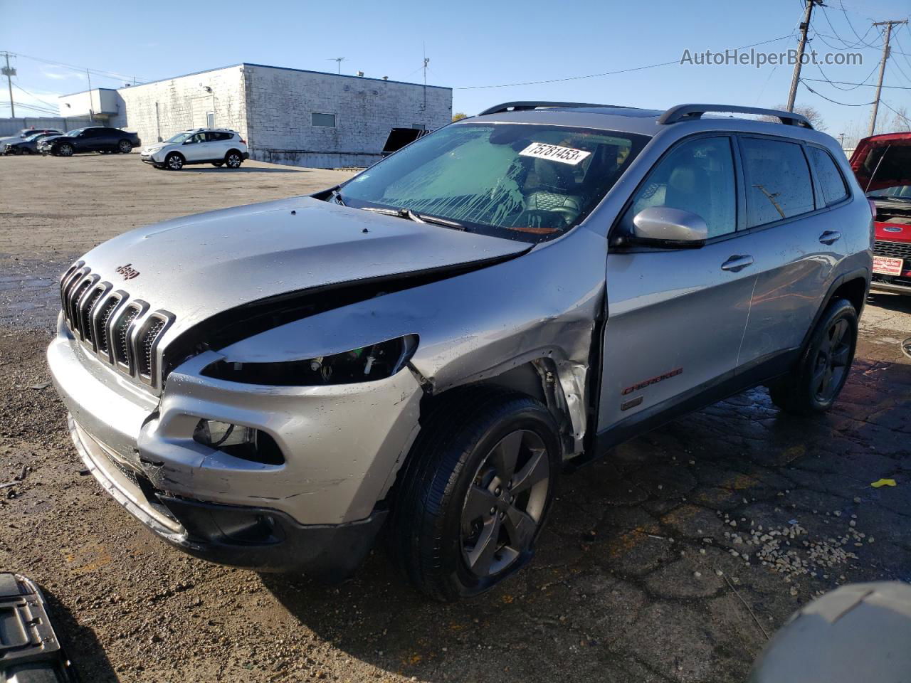 2016 Jeep Cherokee Latitude Gray vin: 1C4PJMCB0GW247235