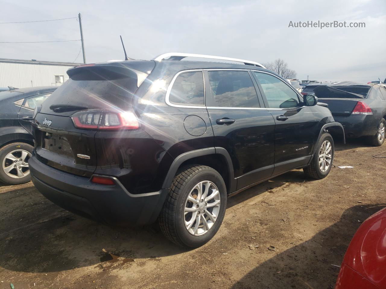 2019 Jeep Cherokee Latitude Black vin: 1C4PJMCB0KD307339