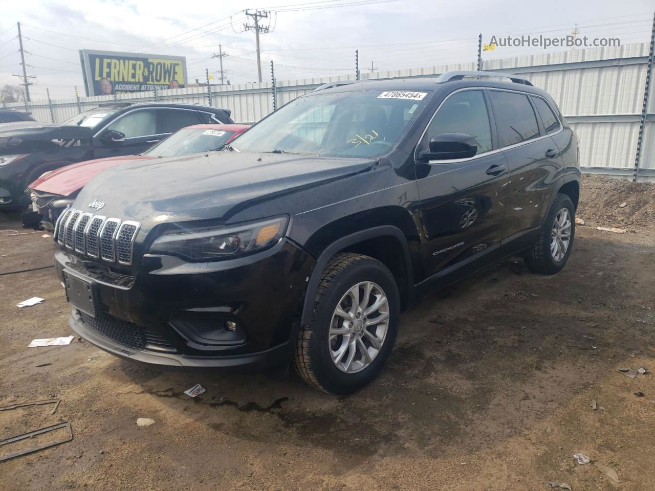 2019 Jeep Cherokee Latitude Black vin: 1C4PJMCB0KD307339