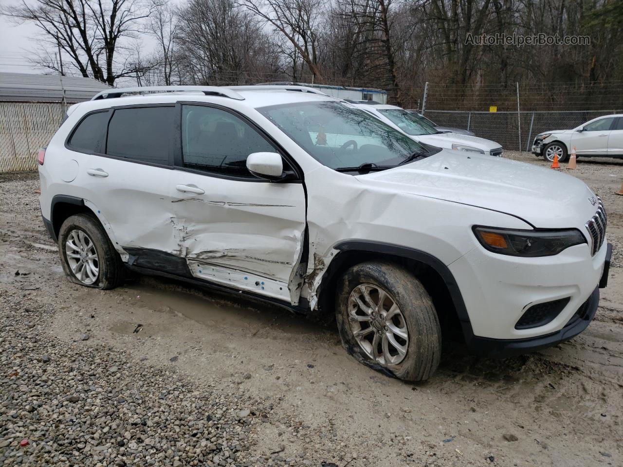 2021 Jeep Cherokee Latitude White vin: 1C4PJMCB0MD181373