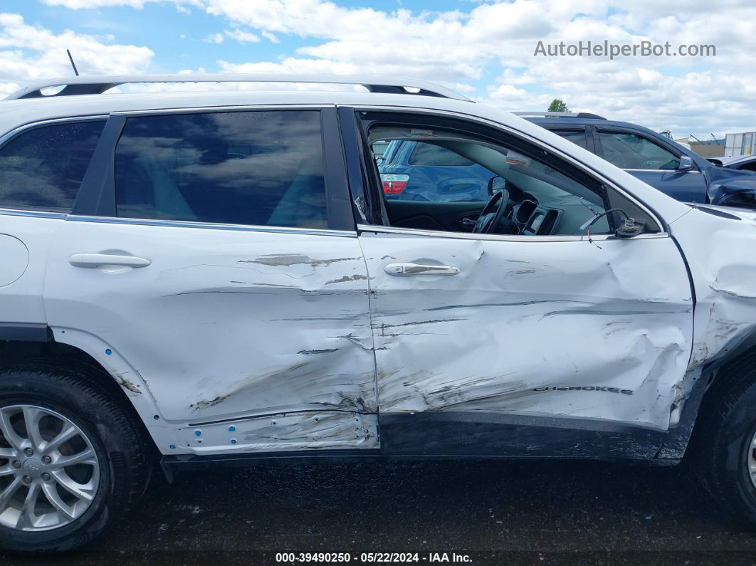 2019 Jeep Cherokee Latitude 4x4 White vin: 1C4PJMCB1KD355786