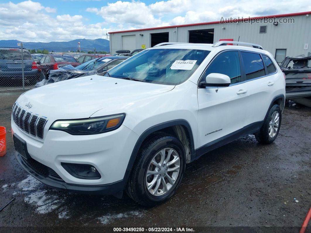 2019 Jeep Cherokee Latitude 4x4 White vin: 1C4PJMCB1KD355786