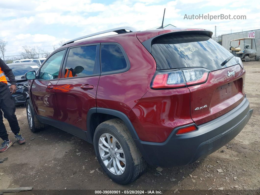 2021 Jeep Cherokee Latitude 4x4 Burgundy vin: 1C4PJMCB1MD191586