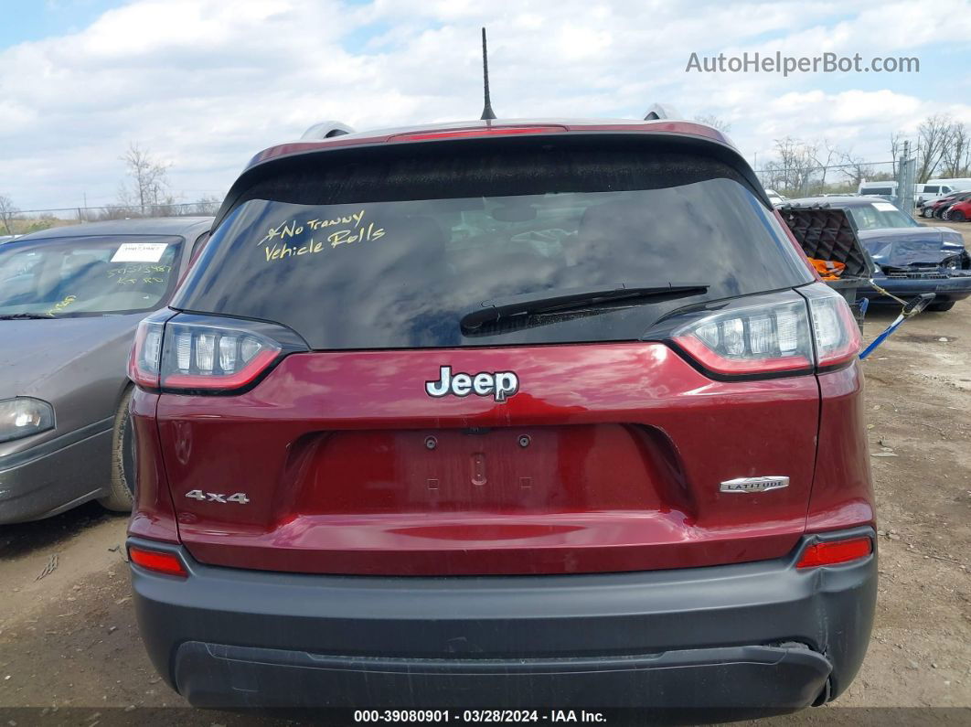 2021 Jeep Cherokee Latitude 4x4 Burgundy vin: 1C4PJMCB1MD191586