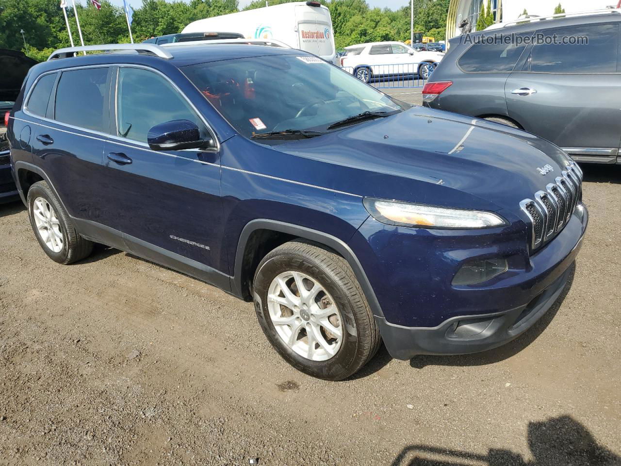 2014 Jeep Cherokee Latitude Синий vin: 1C4PJMCB2EW268536