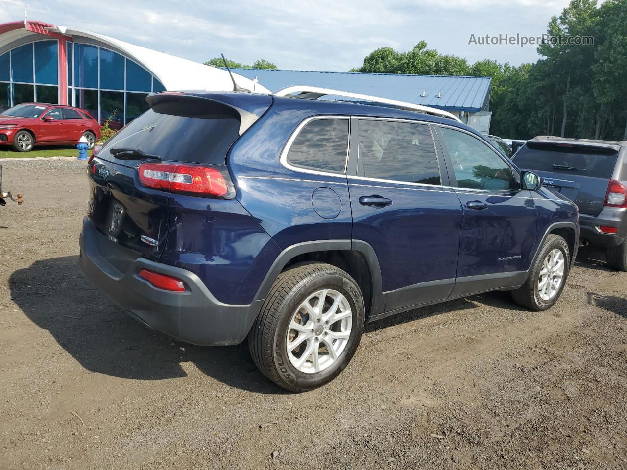 2014 Jeep Cherokee Latitude Синий vin: 1C4PJMCB2EW268536