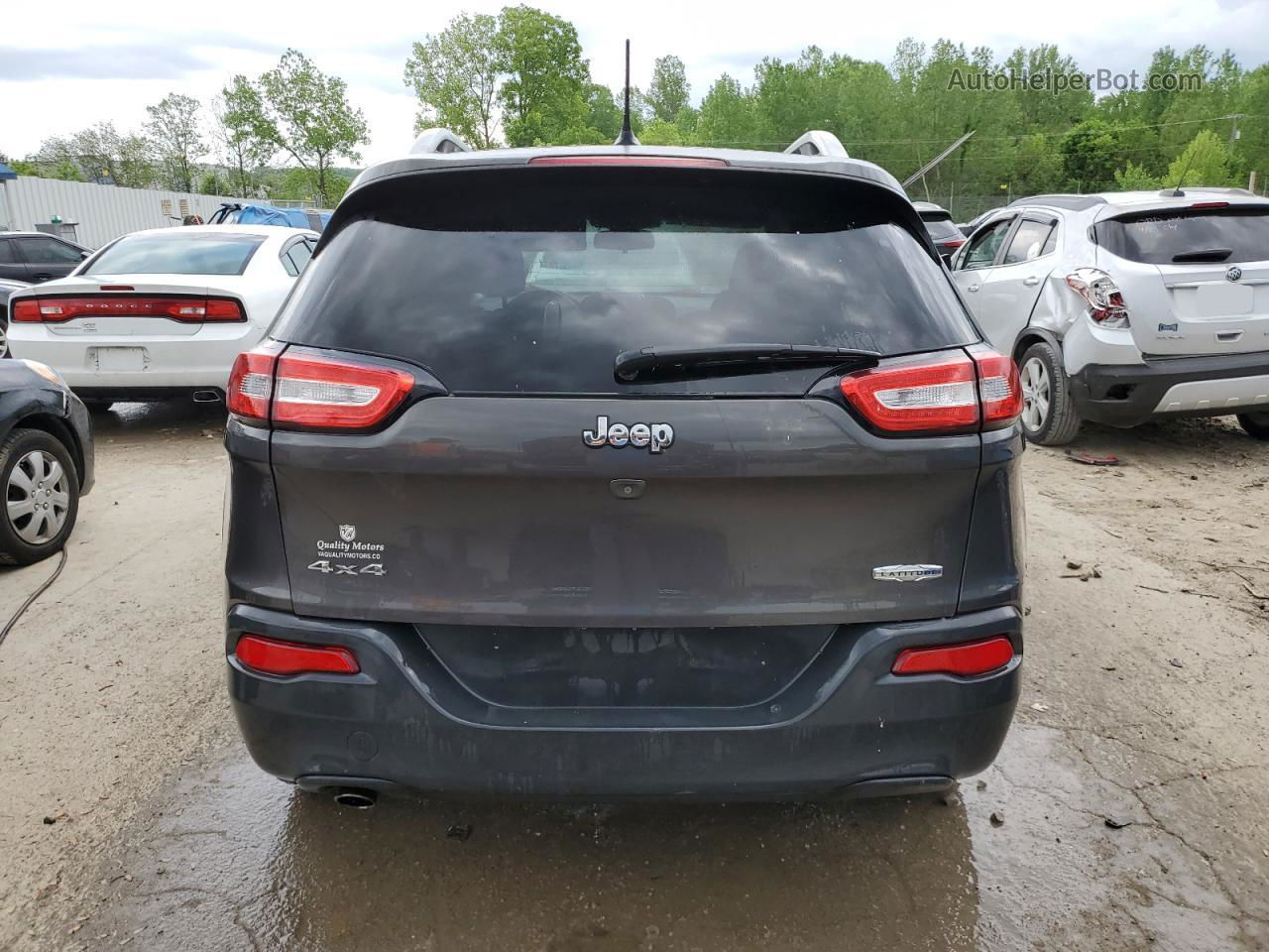 2015 Jeep Cherokee Latitude Gray vin: 1C4PJMCB2FW622525