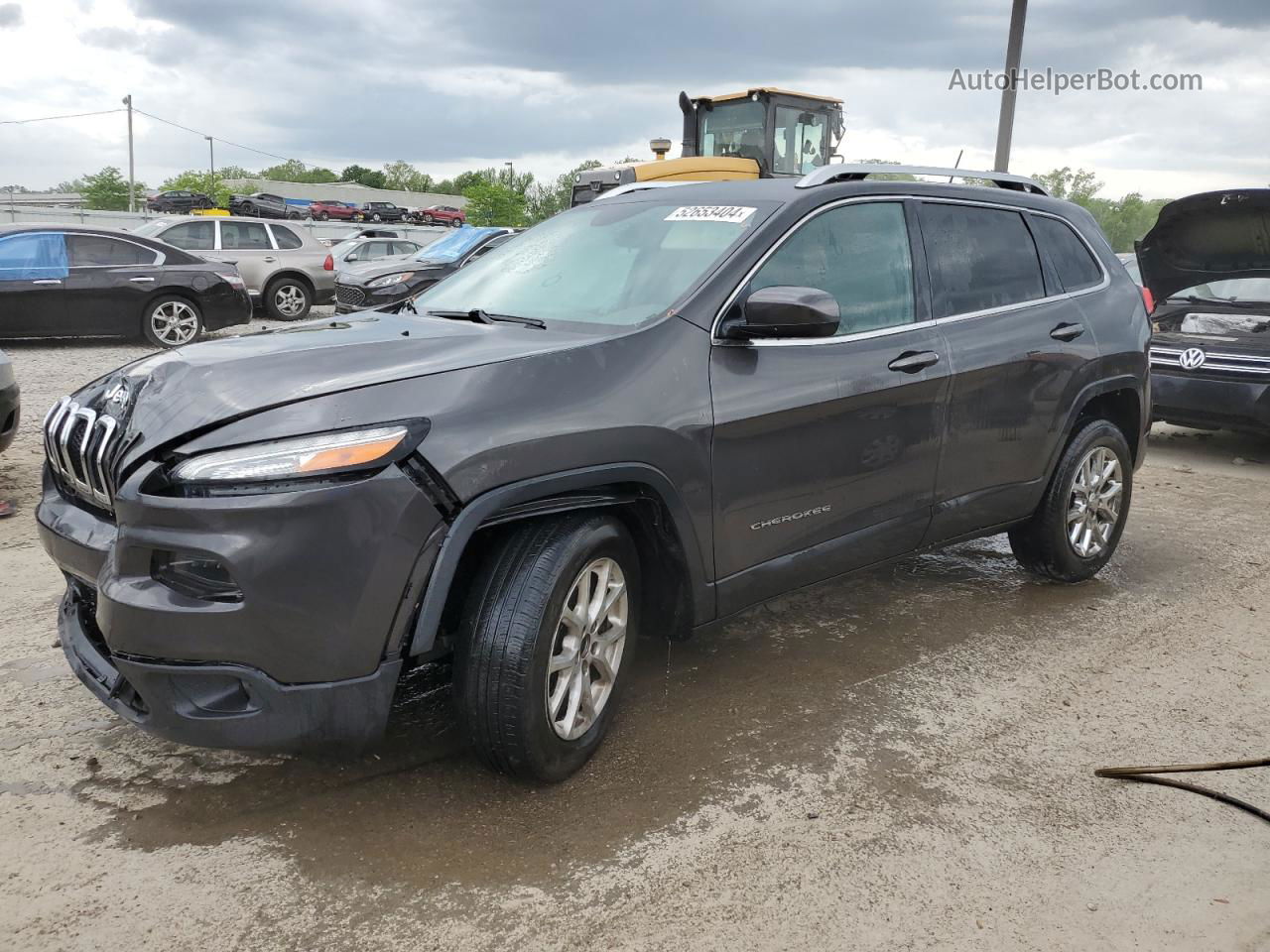 2015 Jeep Cherokee Latitude Gray vin: 1C4PJMCB2FW622525