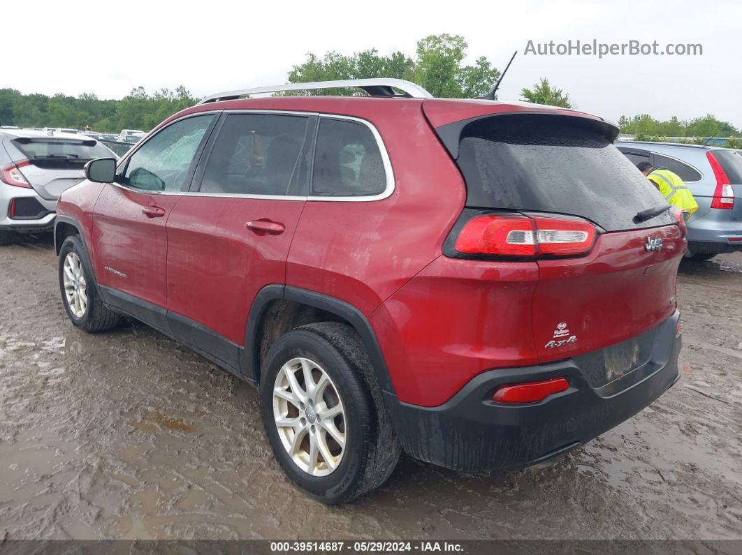 2015 Jeep Cherokee Latitude Red vin: 1C4PJMCB2FW674009