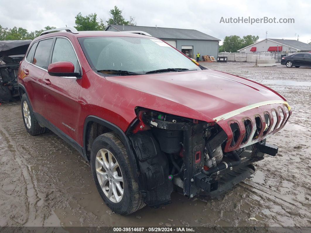 2015 Jeep Cherokee Latitude Red vin: 1C4PJMCB2FW674009