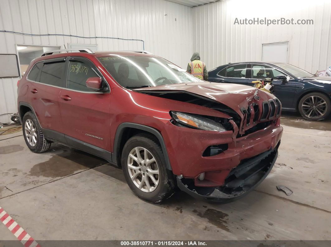 2015 Jeep Cherokee Latitude Red vin: 1C4PJMCB2FW697242