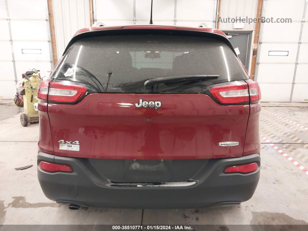 2015 Jeep Cherokee Latitude Red vin: 1C4PJMCB2FW697242