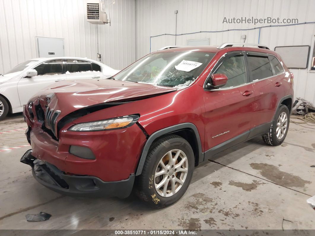 2015 Jeep Cherokee Latitude Red vin: 1C4PJMCB2FW697242