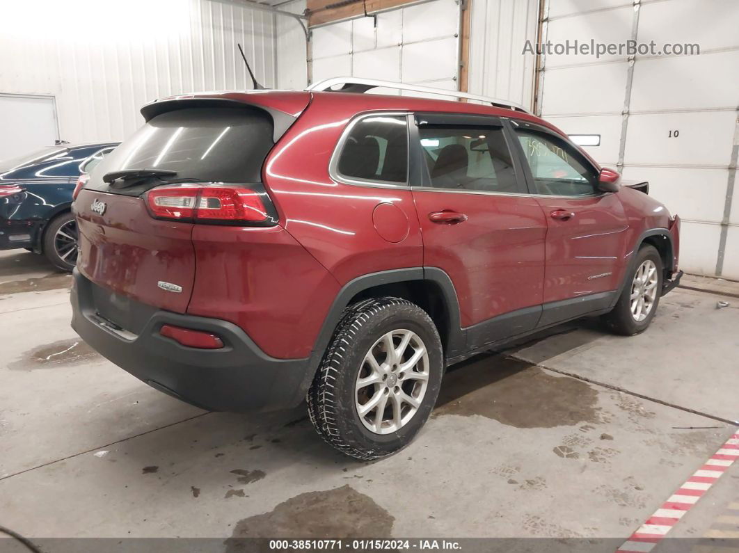 2015 Jeep Cherokee Latitude Red vin: 1C4PJMCB2FW697242