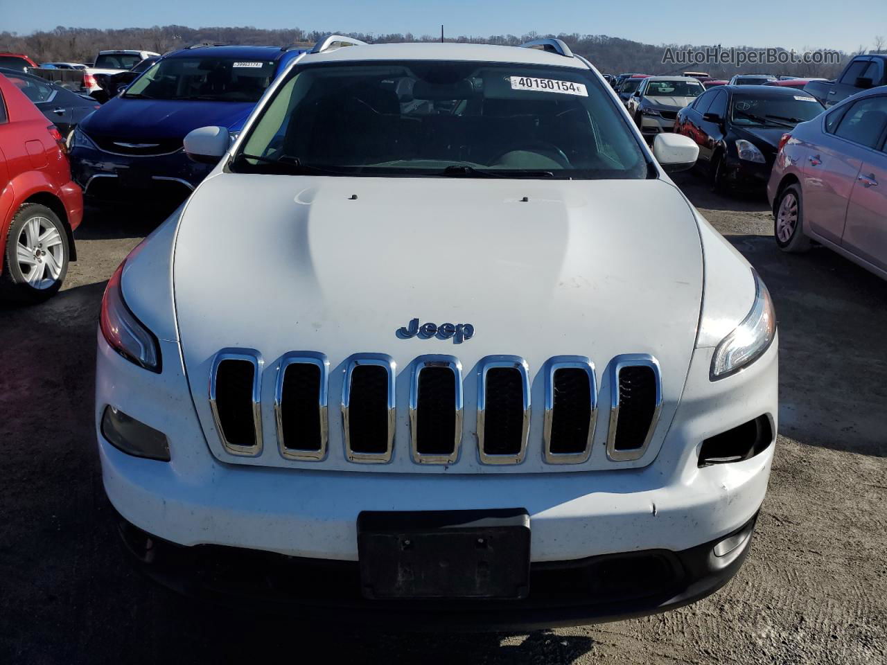 2015 Jeep Cherokee Latitude White vin: 1C4PJMCB2FW714721