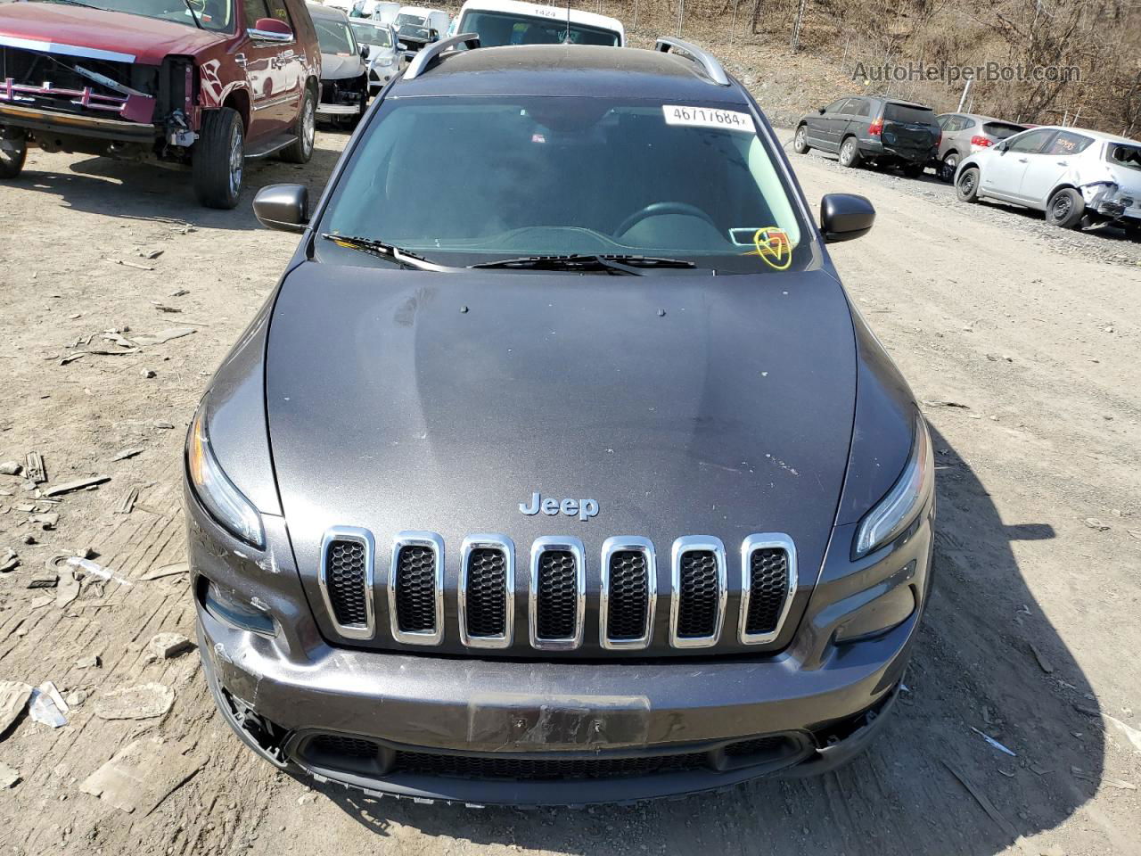 2016 Jeep Cherokee Latitude Gray vin: 1C4PJMCB2GW304146