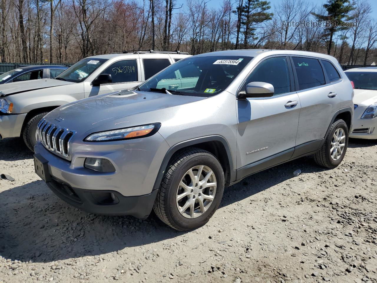 2014 Jeep Cherokee Latitude Gray vin: 1C4PJMCB3EW147403