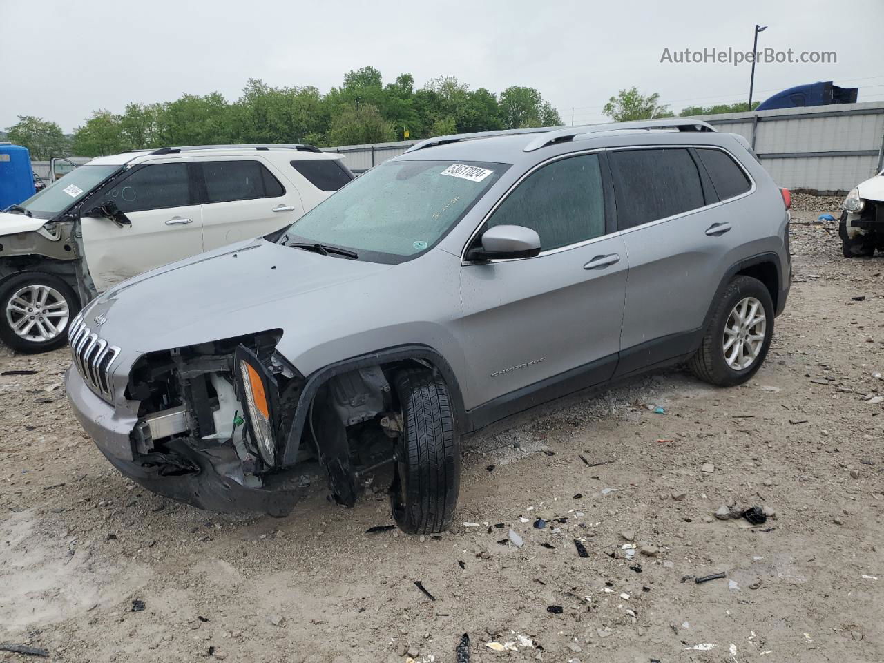 2014 Jeep Cherokee Latitude Gray vin: 1C4PJMCB3EW163133