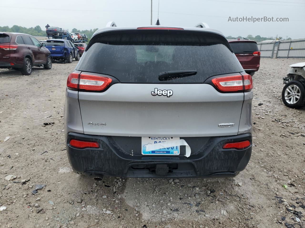 2014 Jeep Cherokee Latitude Gray vin: 1C4PJMCB3EW163133