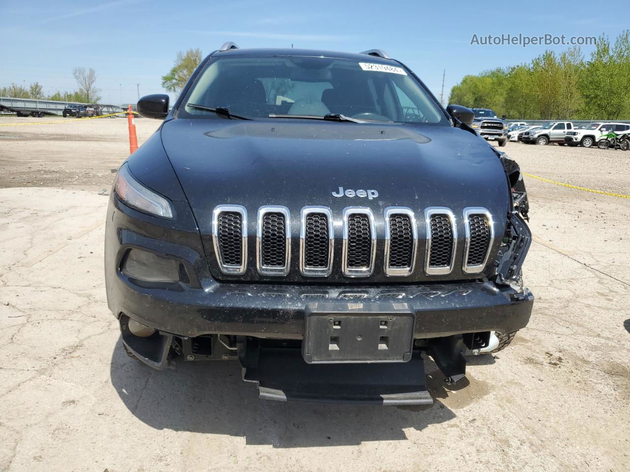 2014 Jeep Cherokee Latitude Черный vin: 1C4PJMCB3EW273227