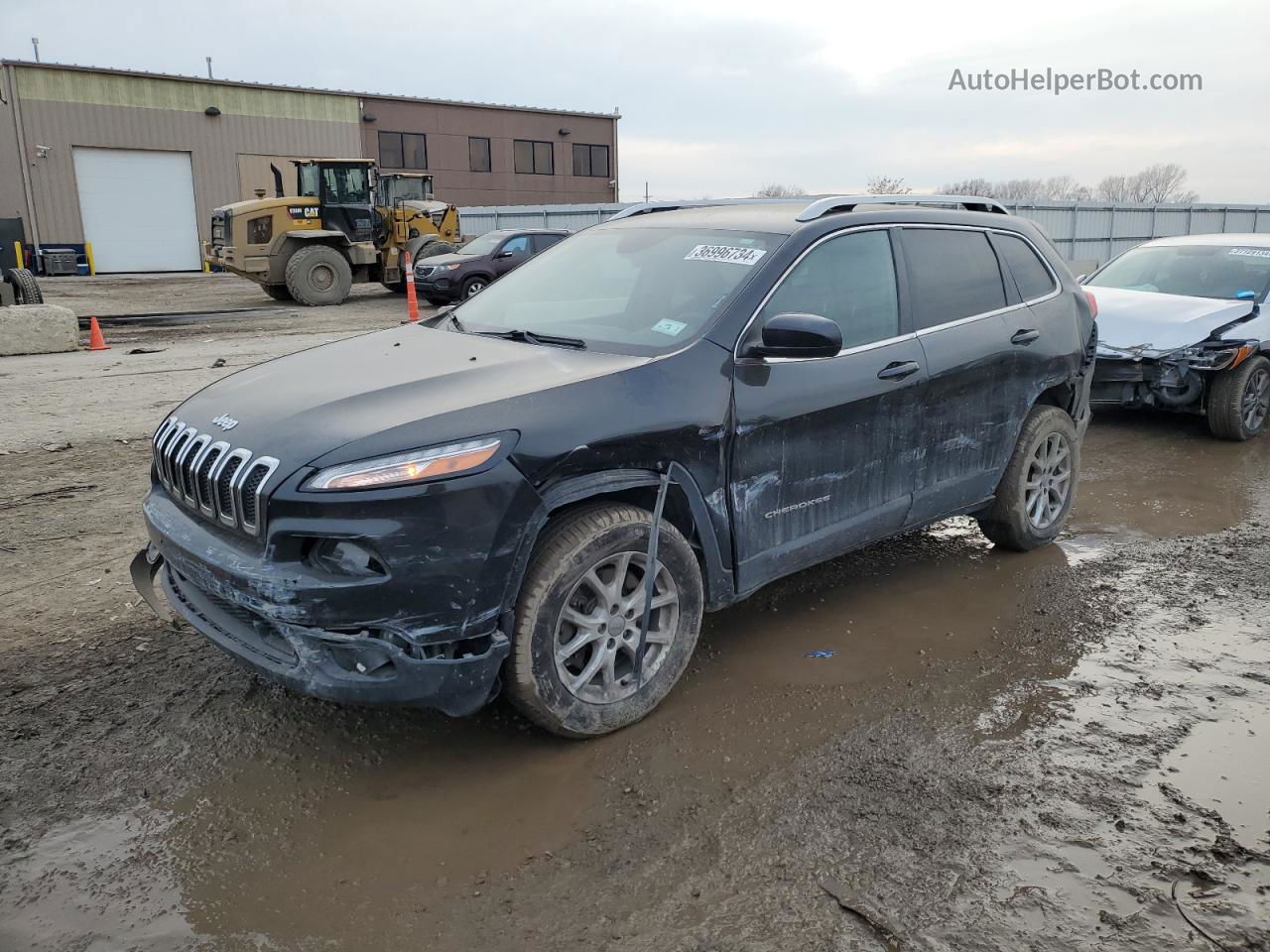 2015 Jeep Cherokee Latitude Black vin: 1C4PJMCB3FW725517