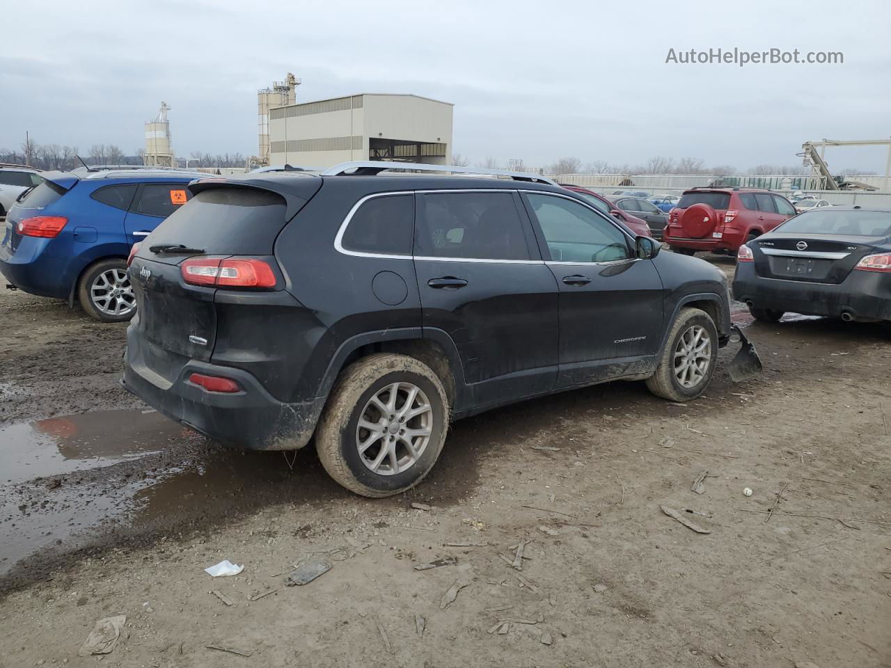 2015 Jeep Cherokee Latitude Black vin: 1C4PJMCB3FW725517