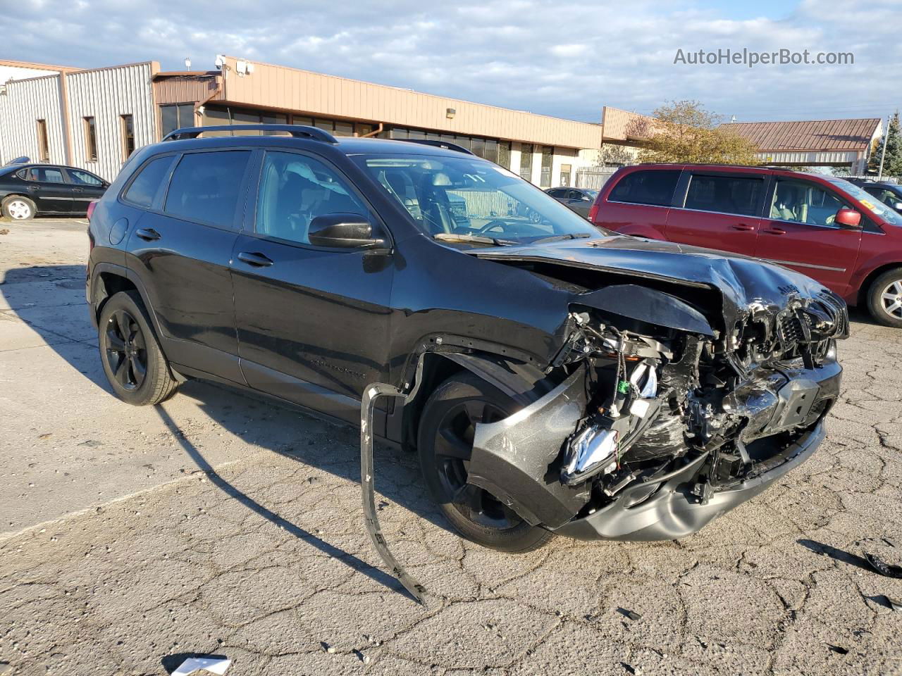 2016 Jeep Cherokee Latitude Black vin: 1C4PJMCB3GW178900