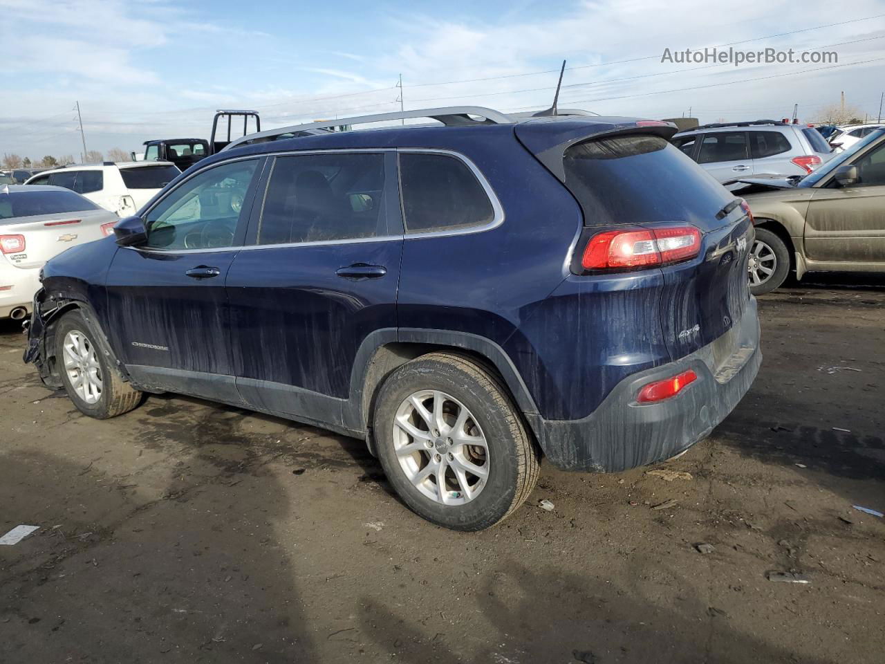 2016 Jeep Cherokee Latitude Синий vin: 1C4PJMCB3GW298843