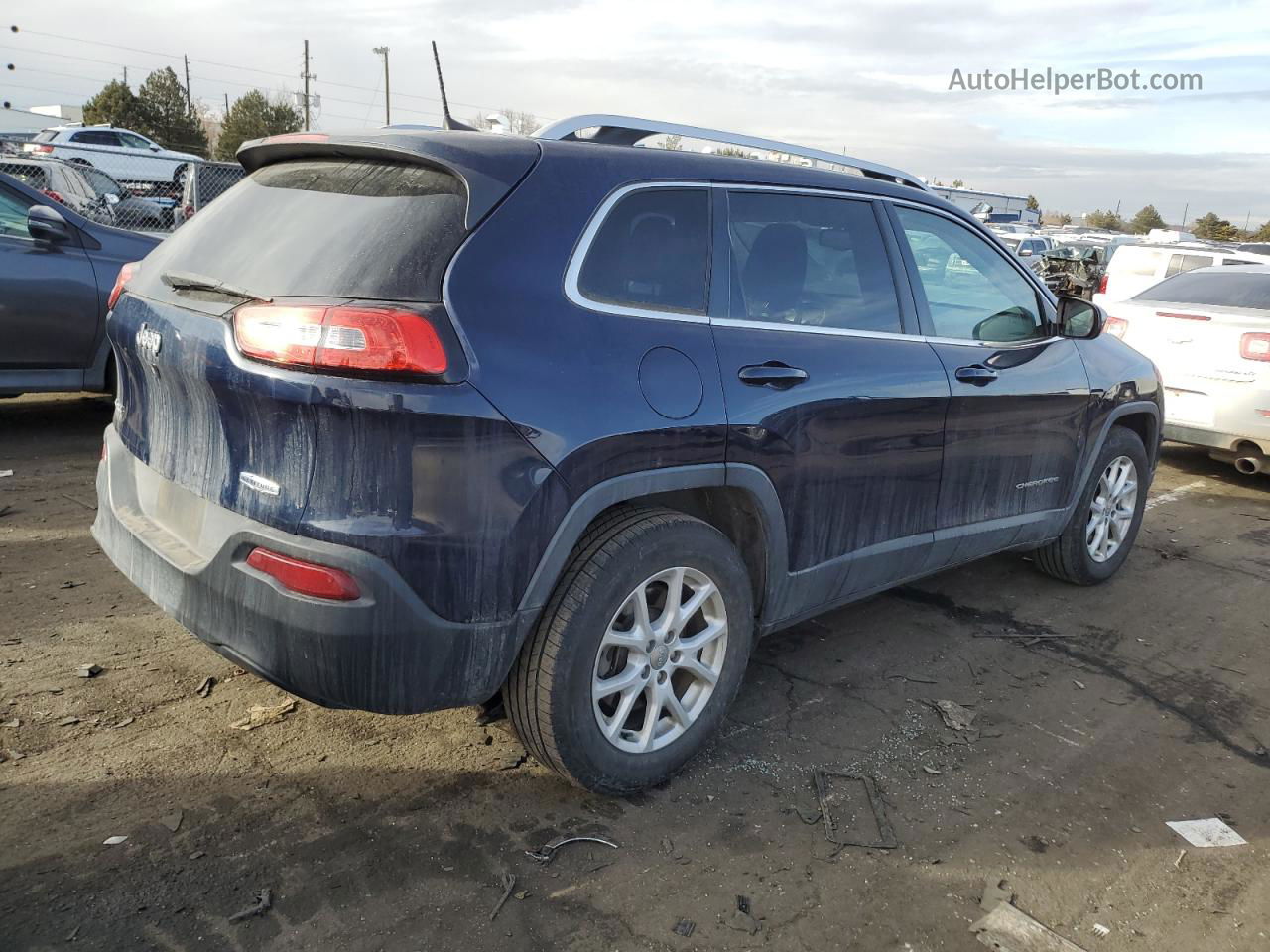 2016 Jeep Cherokee Latitude Синий vin: 1C4PJMCB3GW298843