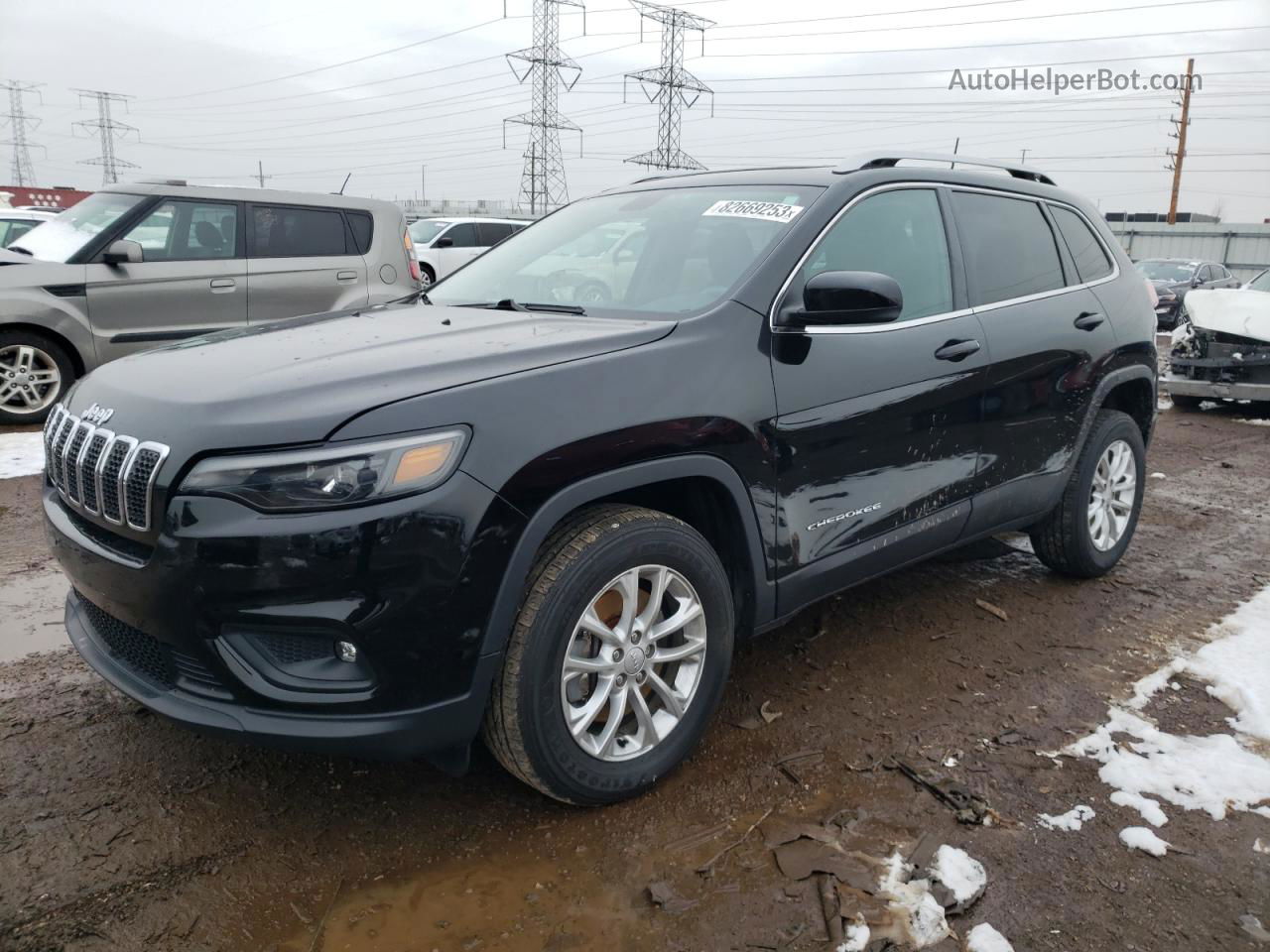 2019 Jeep Cherokee Latitude Black vin: 1C4PJMCB3KD351660