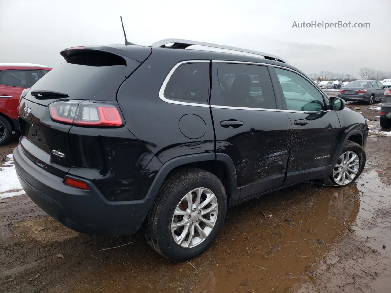 2019 Jeep Cherokee Latitude Черный vin: 1C4PJMCB3KD351660