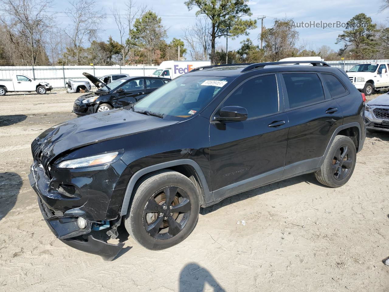 2016 Jeep Cherokee Latitude Black vin: 1C4PJMCB4GW157036