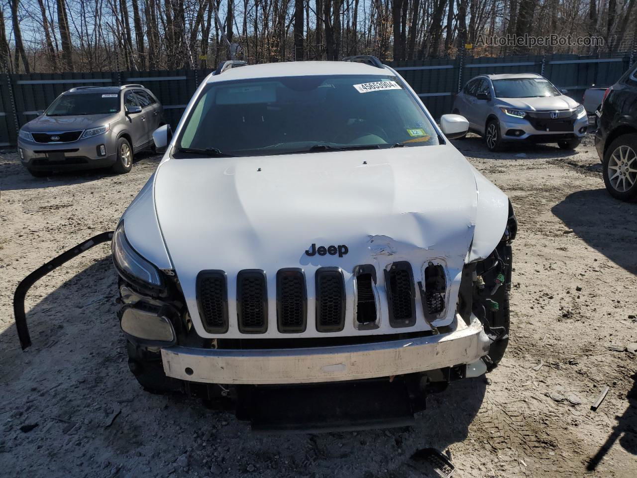 2014 Jeep Cherokee Latitude White vin: 1C4PJMCB5EW297870