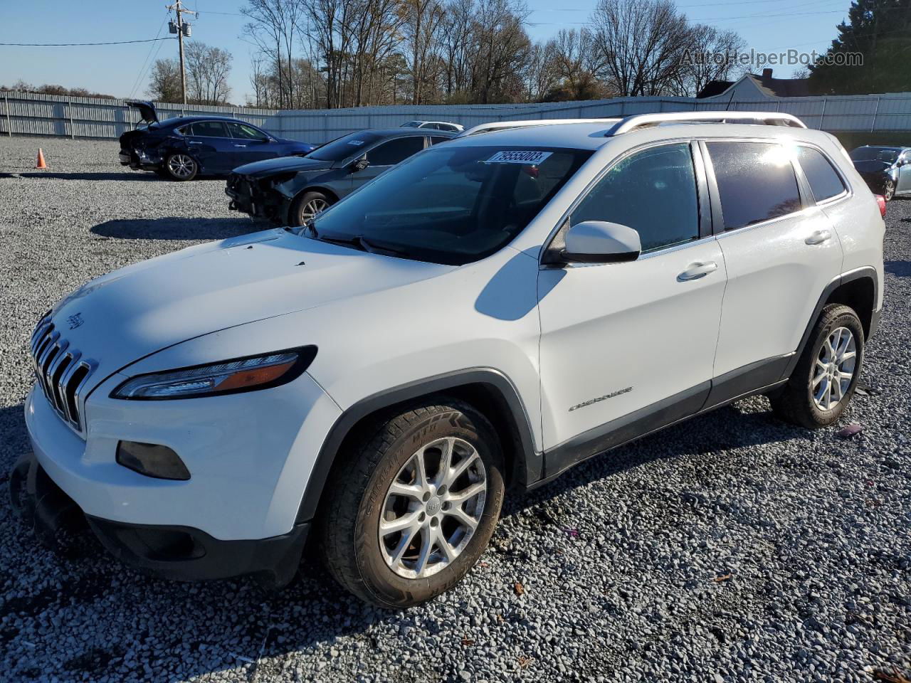 2015 Jeep Cherokee Latitude Белый vin: 1C4PJMCB5FW733960