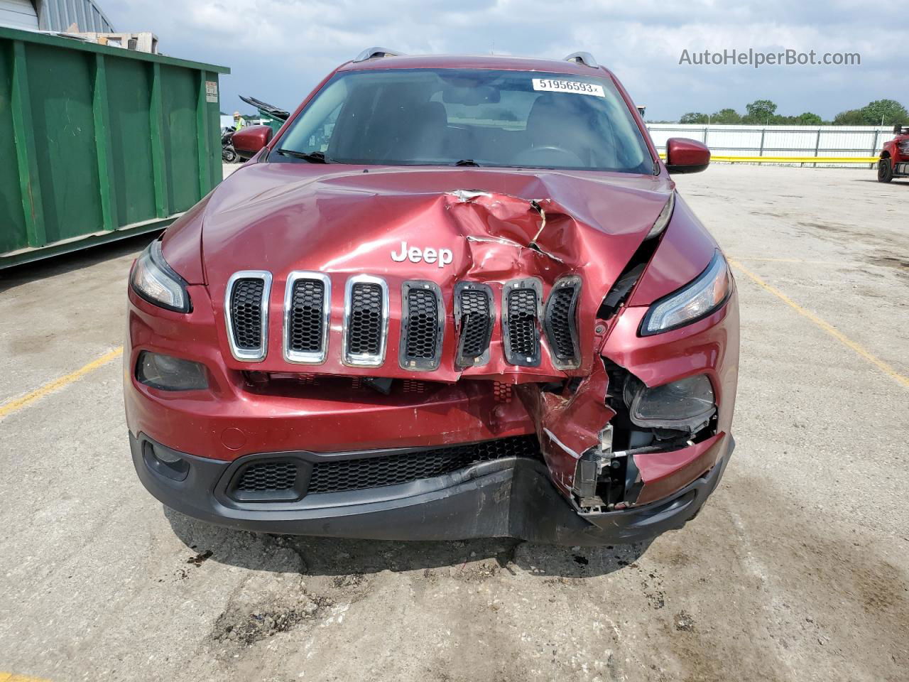 2014 Jeep Cherokee Latitude Red vin: 1C4PJMCB6EW175504