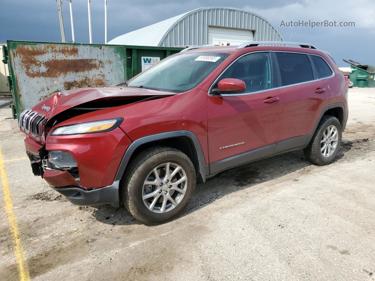 2014 Jeep Cherokee Latitude Red vin: 1C4PJMCB6EW175504