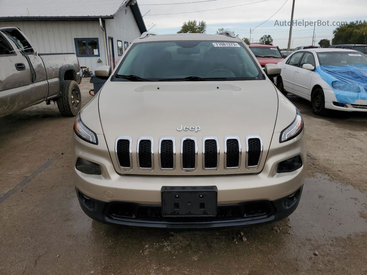 2014 Jeep Cherokee Latitude Beige vin: 1C4PJMCB6EW230128