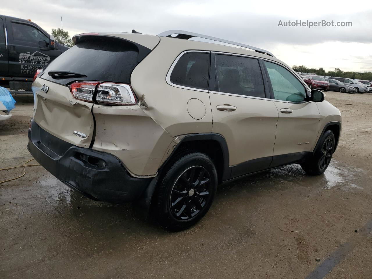 2014 Jeep Cherokee Latitude Beige vin: 1C4PJMCB6EW230128