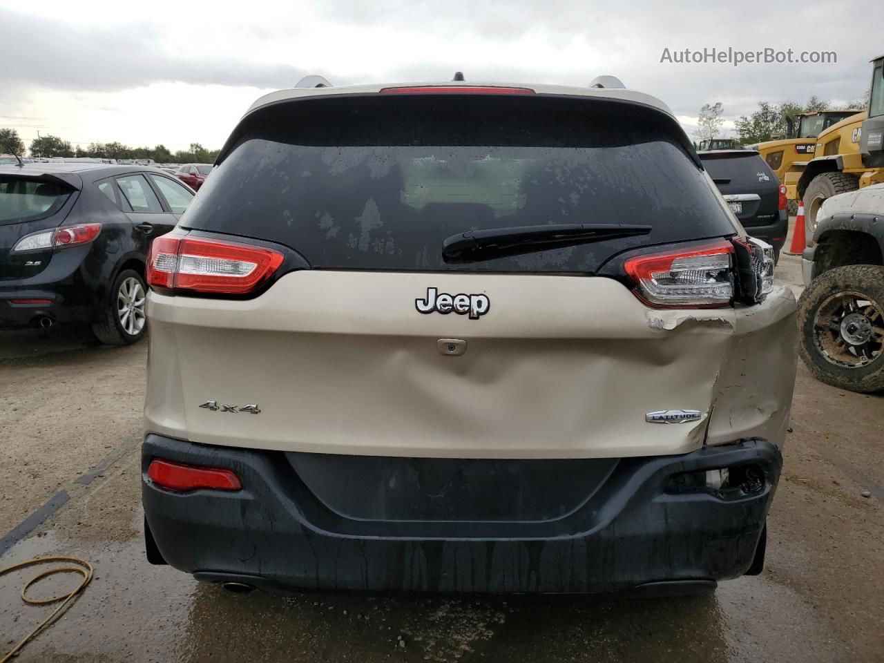 2014 Jeep Cherokee Latitude Beige vin: 1C4PJMCB6EW230128