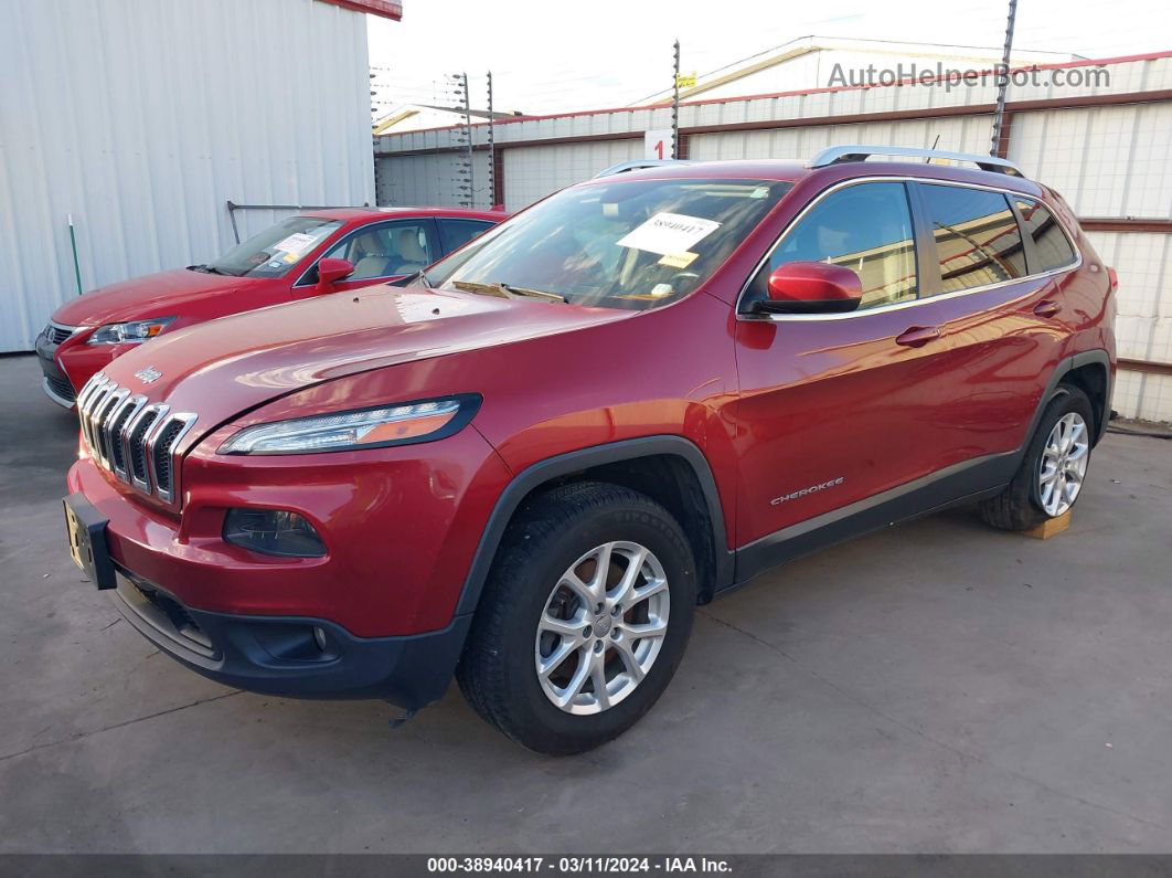 2015 Jeep Cherokee Latitude Red vin: 1C4PJMCB6FW511671