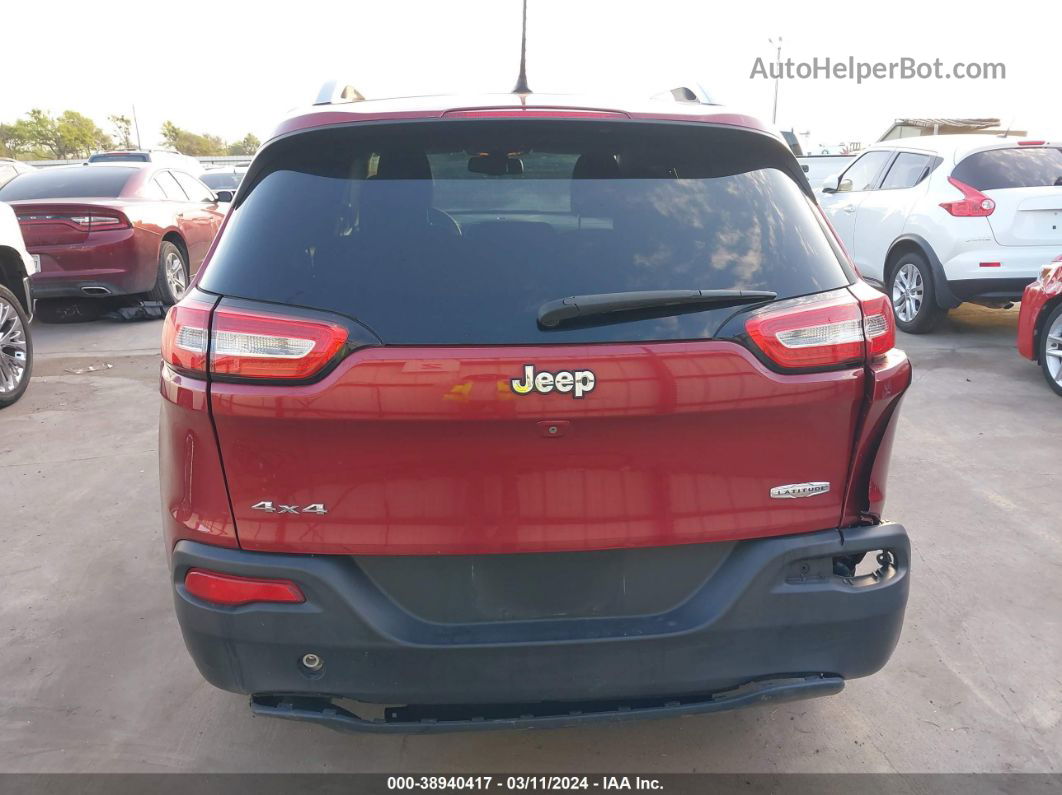 2015 Jeep Cherokee Latitude Red vin: 1C4PJMCB6FW511671