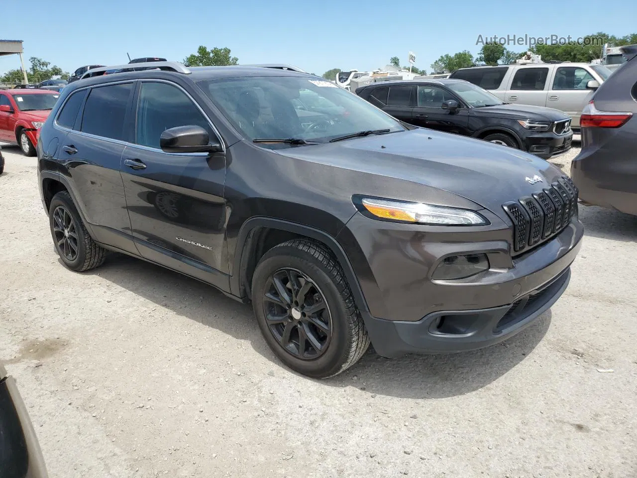 2015 Jeep Cherokee Latitude Gray vin: 1C4PJMCB6FW610748