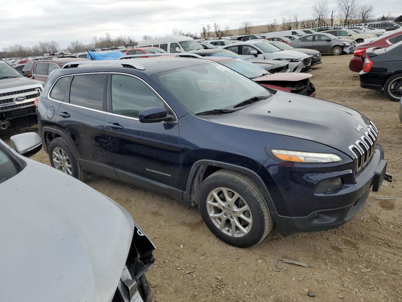 2015 Jeep Cherokee Latitude Синий vin: 1C4PJMCB6FW714950