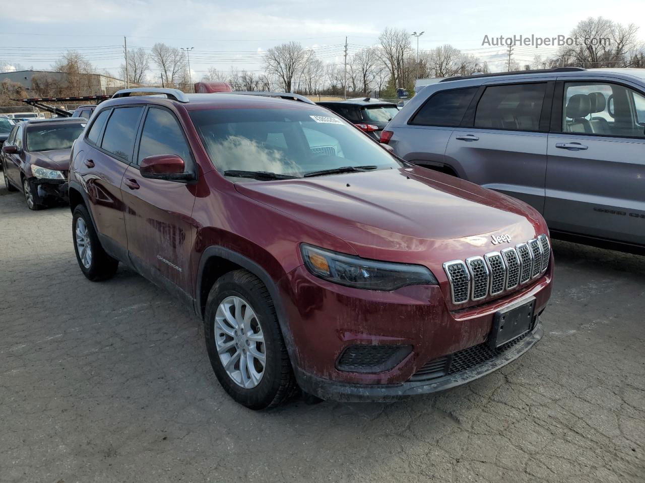 2021 Jeep Cherokee Latitude Red vin: 1C4PJMCB6MD133070