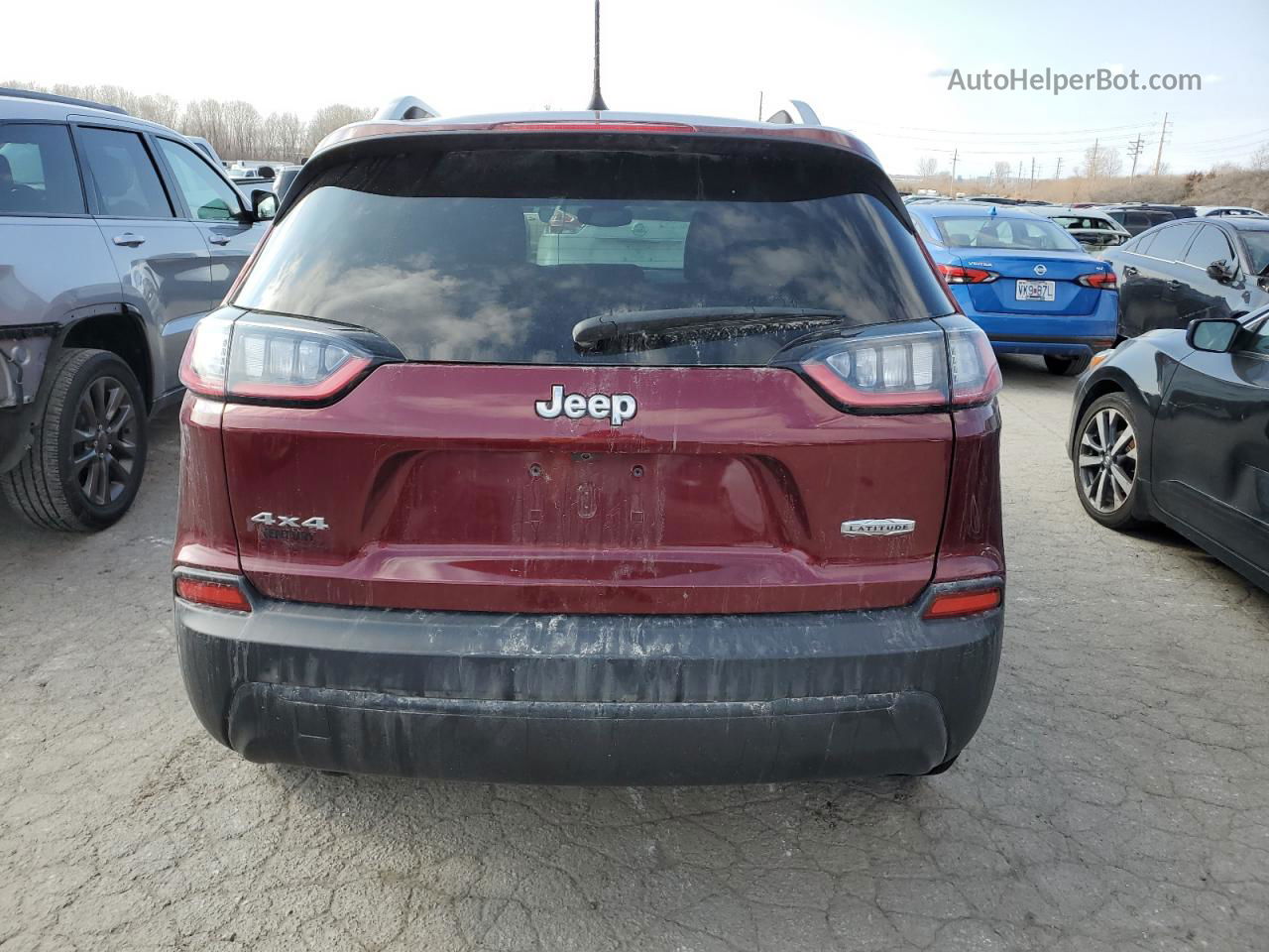 2021 Jeep Cherokee Latitude Red vin: 1C4PJMCB6MD133070